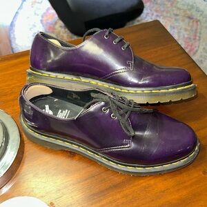 Purple aubergine eggplant doc marten shoes boots loafers